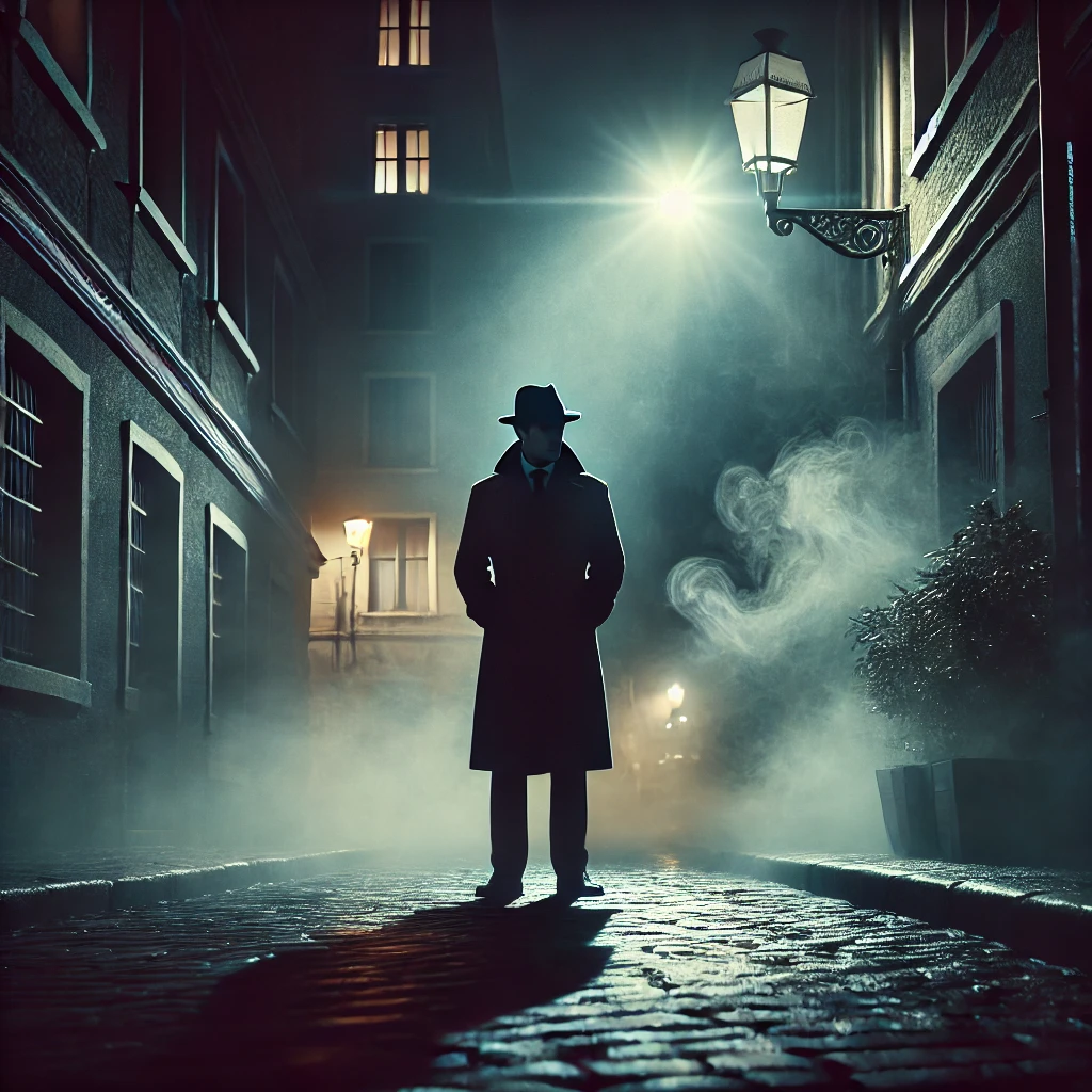 Illustration enquêteur mystérieux